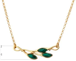 Naszyjnik srebrny z malachitem