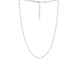 Naszyjnik srebrny z masą perłową - nieskończoność