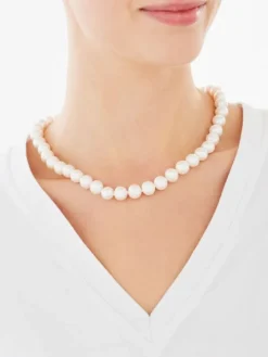 Naszyjnik srebrny z perłami