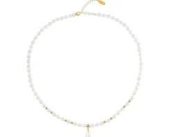 Naszyjnik srebrny z perłami - kulki