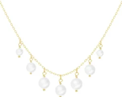 Naszyjnik srebrny z perłami