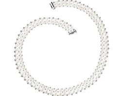 Naszyjnik srebrny z perłami