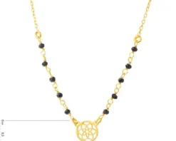 Naszyjnik srebrny ze szkłem - rozeta