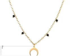 Naszyjnik srebrny ze szkłem - Księżyc