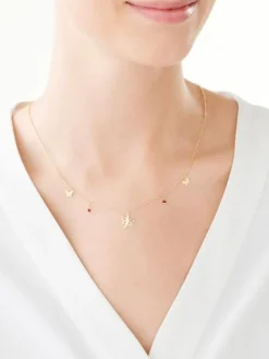 Naszyjnik srebrny ze szkłem - ważka, motyle