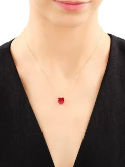 Naszyjnik srebrny ze szlifowanym szkłem - serce