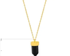 Naszyjnik srebrny ze szlifowanym szkłem