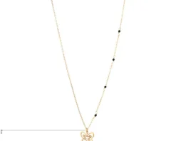 Naszyjnik  srebrny ze szlifowanym szkłem - motyl