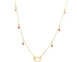 Naszyjnik srebrny ze szlifowanym szkłem - serce