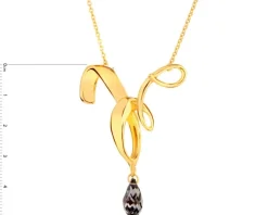 Naszyjnik srebrny ze szlifowanym szkłem