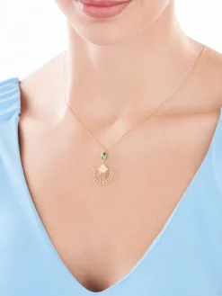 Naszyjnik srebrny ze szlifowanym szkłem