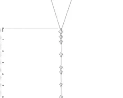 Naszyjnik z białego złota z brylantami - 0,52 ct - próba 750