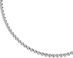 Naszyjnik z białego złota z brylantami - 45 cm, - 2,08 ct - próba 585