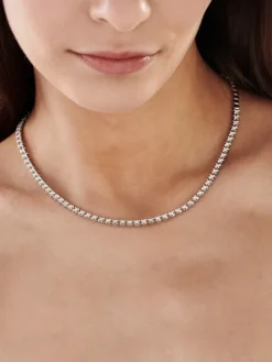 Naszyjnik z białego złota z brylantami - 45 cm, - 2,08 ct - próba 585