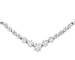 Naszyjnik z białego złota z brylantami - 0,85 ct - próba 585