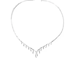 Naszyjnik z białego złota z brylantami - 0,27 ct - próba 750