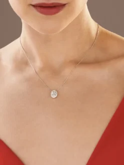 Naszyjnik z białego złota z diamentami - VS2/H - 1,27 ct - próba 750