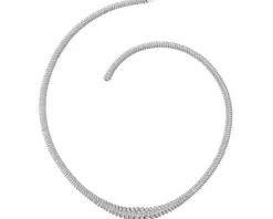 Naszyjnik z białego złota z brylantami - 45 cm - 6,84 ct - próba 750