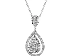 Naszyjnik z białego złota z brylantami - 1,43 ct - próba 585