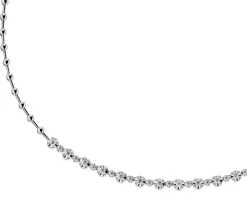 Naszyjnik z białego złota z brylantami - 45 cm - 0,35 ct - próba 585