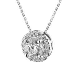 Naszyjnik z białego złota z brylantami - SI2/G - 1,17 ct - próba 750