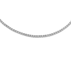 Naszyjnik z białego złota z brylantami - 43 cm - 5,49 ct - próba 750