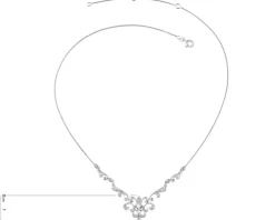 Naszyjnik z białego złota z brylantami - 0,45 ct - próba 585