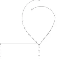 Naszyjnik z białego złota z brylantami - 42 cm - 1,55 ct - próba 750