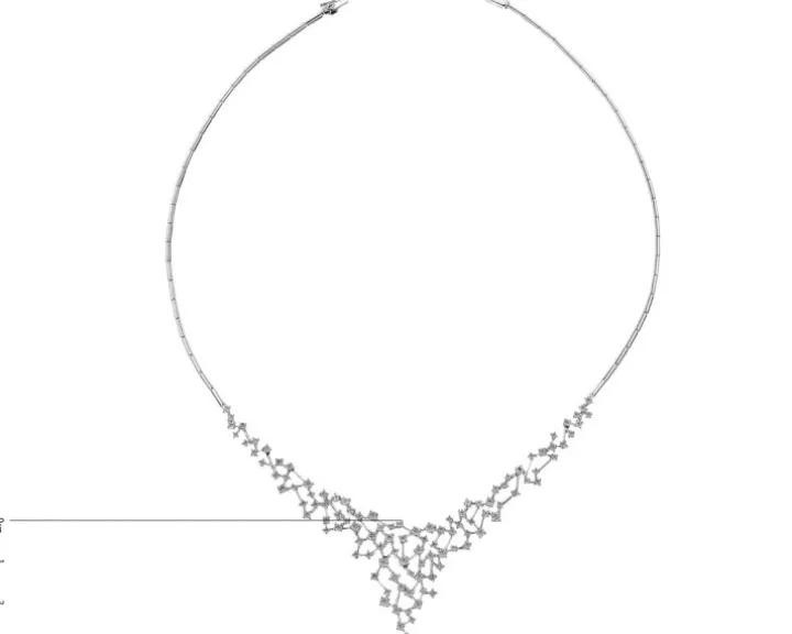 Naszyjnik z białego złota z brylantami - 3,00 ct - próba 585