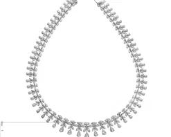 Naszyjnik z białego złota z diamentami - 28,07 ct - próba 750