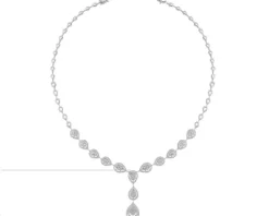 Naszyjnik z białego złota z brylantami - 5,10 ct - próba 750