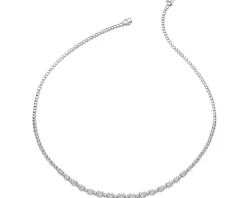 Naszyjnik z białego złota z brylantami - 45 cm, - 2,00 ct - próba 585