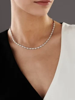 Naszyjnik z białego złota z brylantami - 45 cm, - 1,83 ct - próba 585