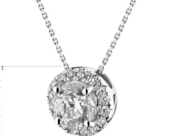 Naszyjnik z białego złota z brylantami - SI1/H - 1,17 ct - próba 750