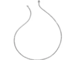 Naszyjnik z białego złota z brylantami - 45 cm - 2,00 ct - próba 750