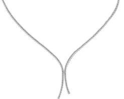 Naszyjnik z białego złota z brylantami - 43 cm - 0,84 ct - próba 585