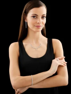 Naszyjnik z białego złota z brylantami - 2,00 ct - próba 585