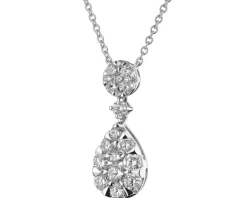 Naszyjnik z białego złota z brylantami - 1,11 ct - próba 585