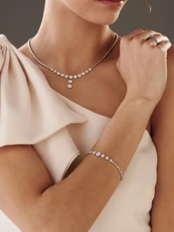 Naszyjnik z białego złota z brylantami - 1,91 ct - próba 585