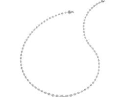 Naszyjnik z białego złota z brylantami - 45 cm - 1,60 ct - próba 750