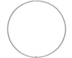 Naszyjnik z białego złota z brylantami - 0,18 ct - próba 750