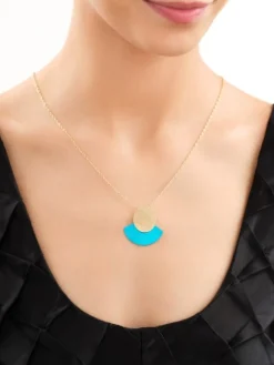 Naszyjnik z brązu pozłacany