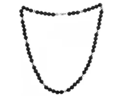 Naszyjnik z elementami stali szlachetnej