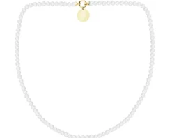 Naszyjnik z elementami z żółtego złota - perły