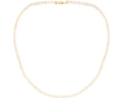 Naszyjnik z elementami z żółtego złota - perły