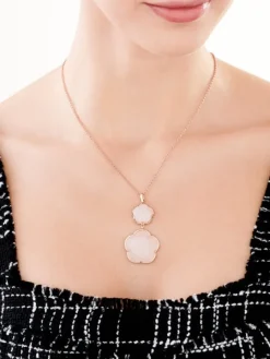 Naszyjnik z mosiądzu pozłacany z kwarcami