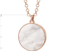 Naszyjnik z mosiądzu pozłacany z masą perłową