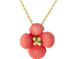 Naszyjnik z mosiądzu pozłacany - kwiat