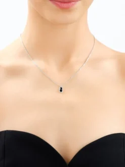 Naszyjnik z mosiądzu rodowany z agatem