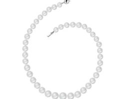 Naszyjnik z perłami South Sea, brylantami i elementami białego złota - próba 585
